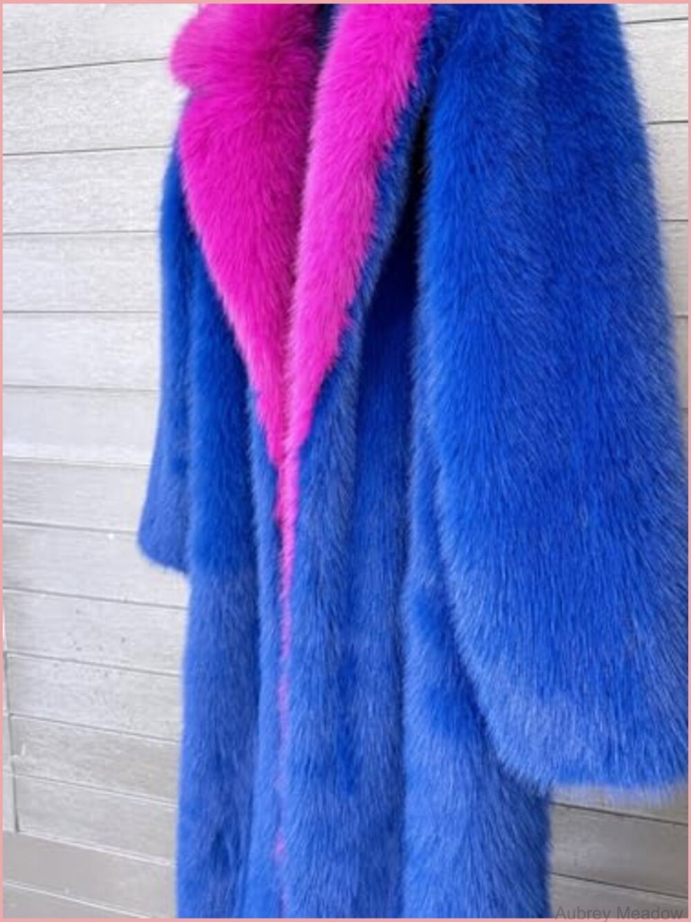 Faux Fur Long Coat - Warm Winter Overcoat with Shawl Collar - Picture 2 of 7